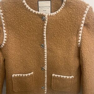 BLEAKER TEDDY SHERPA JACKET WITH TRIM!! Super cute! Generous size S